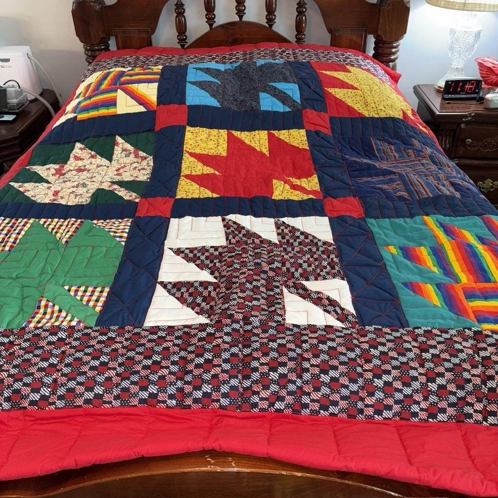 Handmade Quilt An Original by Annette Bridges Duck Ducklings Pattern 88 X 74